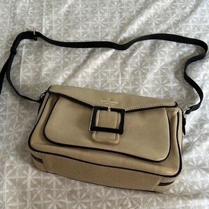 Kate Spade Beige Crossbody Bag with Black Accents